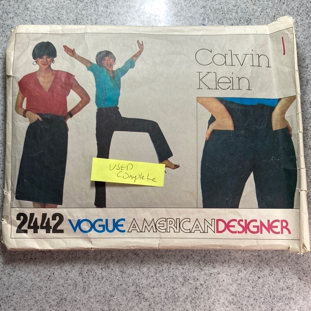 VOGUE Paris American Designer Original jeans 2442 size 8-16. Complete/used 159
